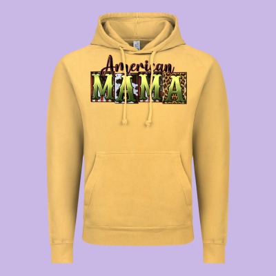 American Mama  Mother's Day Vintage Hoodie Designed By Cowgirlartshop