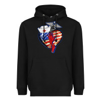 Black patriotic nurse love Heavyweight Hoodie - BarkalooDesign