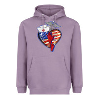 Lavender patriotic nurse love Heavyweight Hoodie - BarkalooDesign
