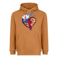 Meerkat patriotic nurse love Heavyweight Hoodie - BarkalooDesign