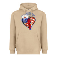 Mushroom patriotic nurse love Heavyweight Hoodie - BarkalooDesign