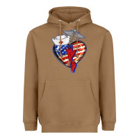 Toasted Coconut patriotic nurse love Heavyweight Hoodie - BarkalooDesign