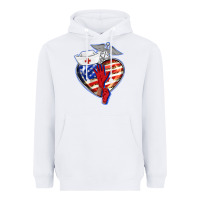 Patriotic Nurse Love Heavyweight Hoodie | Teevron