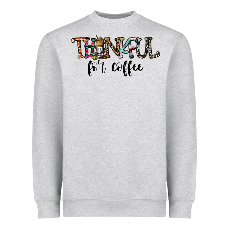 Thankful For Coffee Heavyweight Sweatshirt by CowhideDigitalArt | Teevron