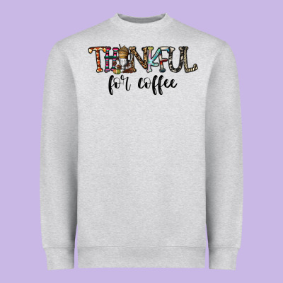 Thankful For Coffee Heavyweight Sweatshirt Designed By Cowhidedigitalart