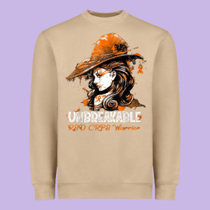 Halloween Rsd Crps Warrior Unbreakable Classic Orange Heavyweight Sweatshirt Designed By Trangstudio