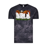 Cloud Black ghost horses halloween Vintage Tee - CowGirlArtShop
