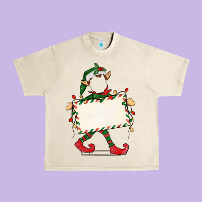 Customize Christmas Elf Urban Heavy Tee Designed By Cowgirlartshop