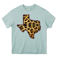Arona Western Texas Map Leopard Pattern Heavy Core Tee - Bettercallsaul