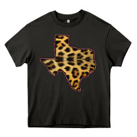 Asphalt Western Texas Map Leopard Pattern Heavy Core Tee - Bettercallsaul