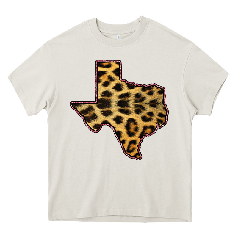 Western Texas Map Leopard Pattern Heavy Core Tee by Bettercallsaul | Teevron