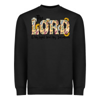 Black the lord is my light and my salvation Heavyweight Sweatshirt - CowhideDigitalArt