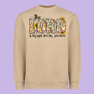 The Lord Is My Light And My Salvation Heavyweight Sweatshirt Designed By Cowhidedigitalart