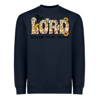 Navy the lord is my light and my salvation Heavyweight Sweatshirt - CowhideDigitalArt