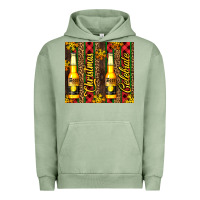 Pigment Oil Green beer bottle for christmas Urban Hoodie - AdoDesignShop
