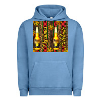 Pigment Pebble Blue beer bottle for christmas Urban Hoodie - AdoDesignShop
