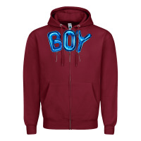 Burgundy Balloon Boy Zipper Hoodie - Artiststas
