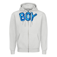 Dove Grey Balloon Boy Zipper Hoodie - Artiststas