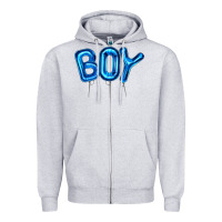 Heather Grey Balloon Boy Zipper Hoodie - Artiststas