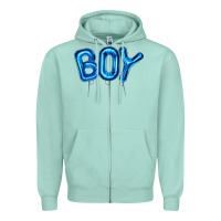 Seafoam Balloon Boy Zipper Hoodie - Artiststas