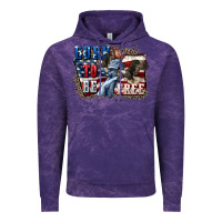 Cloud Purple Born to be free Vintage Hoodie - CowGirlArtShop
