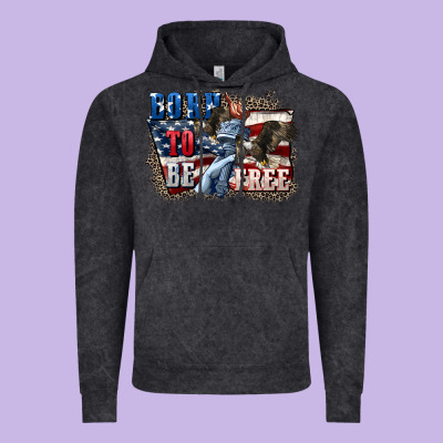 Born To Be Free Vintage Hoodie Designed By Cowgirlartshop