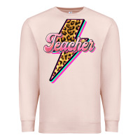 Pale Pink flash teacher Premium Sweatshirt - BarkalooDesign
