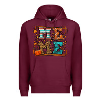 Burgundy Fall Autumn Leopard Meme Premium Hoodie - LillyAllenDesigns