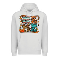 Dove Grey Fall Autumn Leopard Meme Premium Hoodie - LillyAllenDesigns