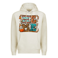 Oatmeal Heather Fall Autumn Leopard Meme Premium Hoodie - LillyAllenDesigns