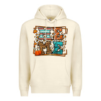 Sandshell Fall Autumn Leopard Meme Premium Hoodie - LillyAllenDesigns