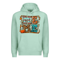 Seafoam Fall Autumn Leopard Meme Premium Hoodie - LillyAllenDesigns