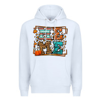 White Fall Autumn Leopard Meme Premium Hoodie - LillyAllenDesigns