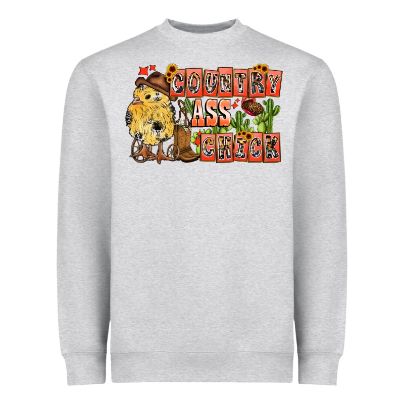 Country Ass Chick Heavyweight Sweatshirt by CowhideDigitalArt | Teevron