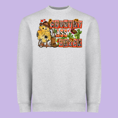 Country Ass Chick Heavyweight Sweatshirt Designed By Cowhidedigitalart