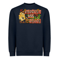 Navy Country Ass Chick Heavyweight Sweatshirt - CowhideDigitalArt