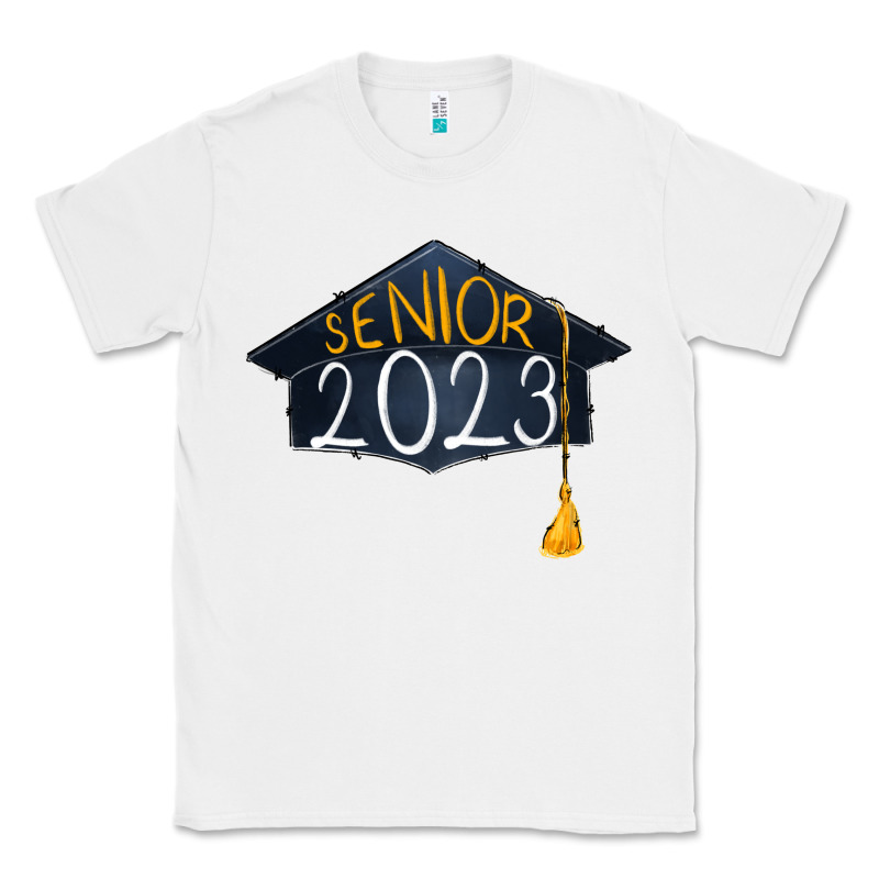 Senior 2023 Graduation Png Sublimation Design Down Classic Tee by RanaPortraitStore | Teevron
