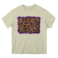 Mardi Gras Leopard Background Heavy Core Tee | Teevron