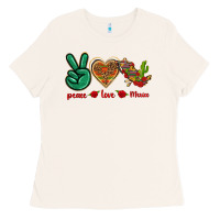 Bone Peace Love Mexico Ladies Tee - texasbilliewilder