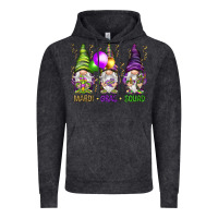 Vintage Black Mardi Gras squad with gnomies Vintage Hoodie - HowdyJamesFarm