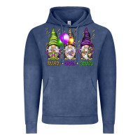 Vintage Denim Mardi Gras squad with gnomies Vintage Hoodie - HowdyJamesFarm