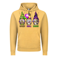 Vintage Mustard Mardi Gras squad with gnomies Vintage Hoodie - HowdyJamesFarm