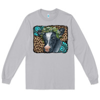 Moon Dust Floral Cow Leopard Gemstone Long Sleeve Tee - CowCowDesign