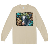 Mushroom Floral Cow Leopard Gemstone Long Sleeve Tee - CowCowDesign