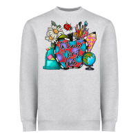 Heather Grey to teacher is to first love Heavyweight Sweatshirt - CowhideDigitalArt