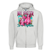 Dove Grey Breast Cancer My Sister Is A Fighter Zipper Hoodie - Artiststas