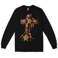 Black Flower Cross Long Sleeve Tee - Jasminsmagicworld