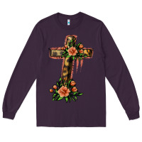 Plum Flower Cross Long Sleeve Tee - Jasminsmagicworld