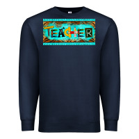 Navy teacher license plate Premium Sweatshirt - BarkalooDesign