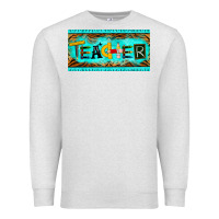 Oatmeal Heather teacher license plate Premium Sweatshirt - BarkalooDesign